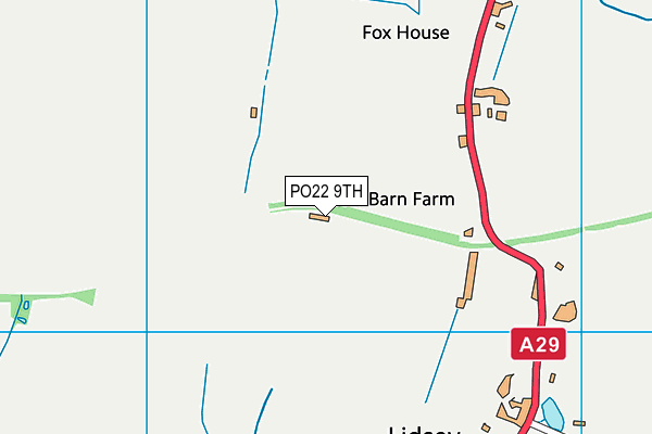 PO22 9TH map - OS VectorMap District (Ordnance Survey)