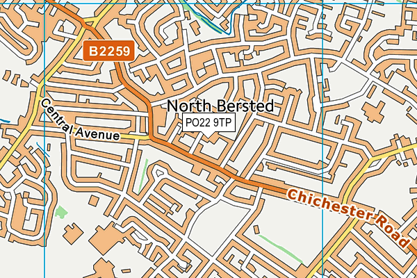 PO22 9TP map - OS VectorMap District (Ordnance Survey)