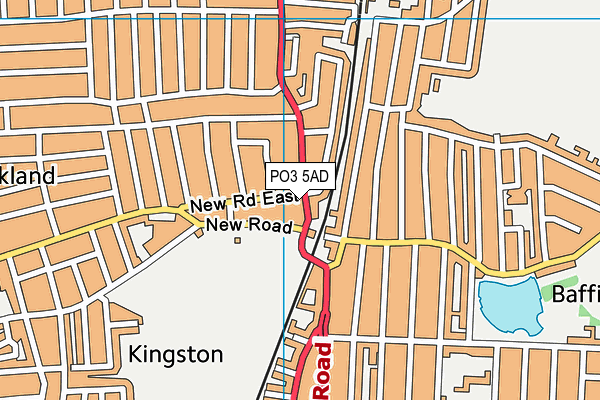 PO3 5AD map - OS VectorMap District (Ordnance Survey)