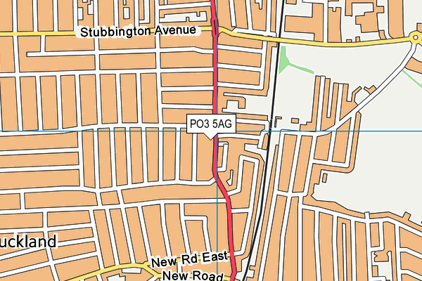 PO3 5AG map - OS VectorMap District (Ordnance Survey)