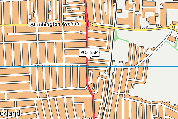 PO3 5AP map - OS VectorMap District (Ordnance Survey)