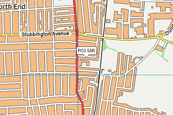 PO3 5AR map - OS VectorMap District (Ordnance Survey)