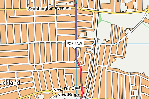 PO3 5AW map - OS VectorMap District (Ordnance Survey)