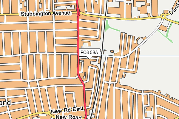 PO3 5BA map - OS VectorMap District (Ordnance Survey)