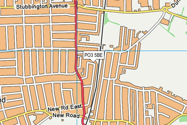 PO3 5BE map - OS VectorMap District (Ordnance Survey)