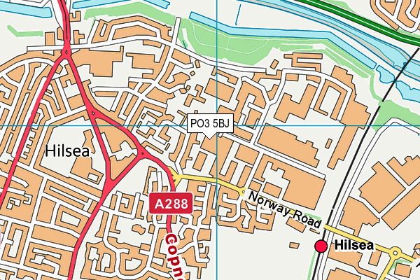PO3 5BJ map - OS VectorMap District (Ordnance Survey)