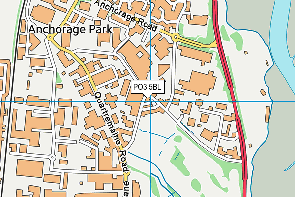 PO3 5BL map - OS VectorMap District (Ordnance Survey)
