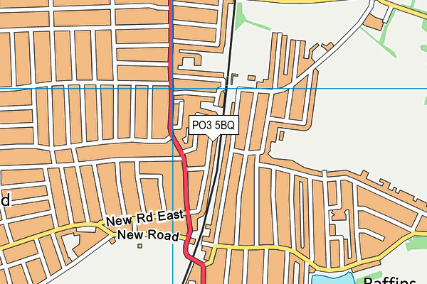 PO3 5BQ map - OS VectorMap District (Ordnance Survey)