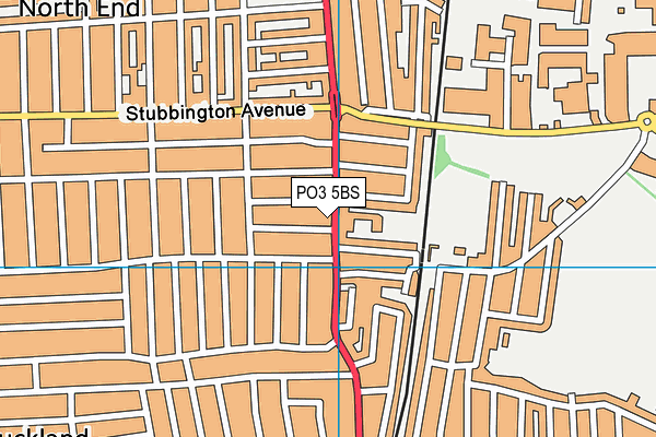 PO3 5BS map - OS VectorMap District (Ordnance Survey)