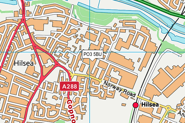 PO3 5BU map - OS VectorMap District (Ordnance Survey)