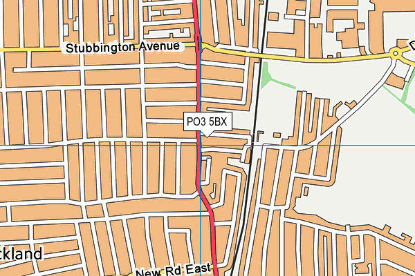 PO3 5BX map - OS VectorMap District (Ordnance Survey)