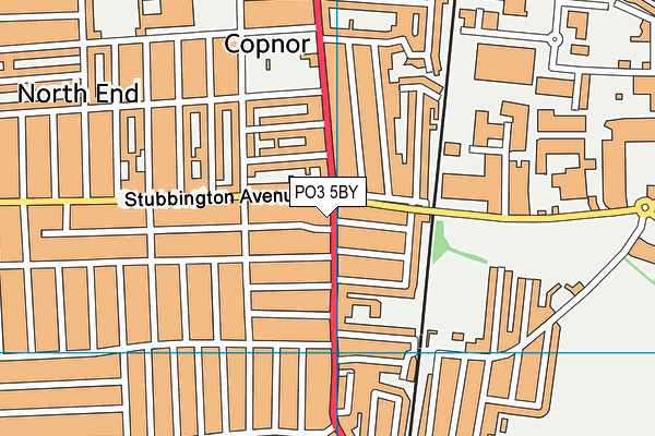 PO3 5BY map - OS VectorMap District (Ordnance Survey)