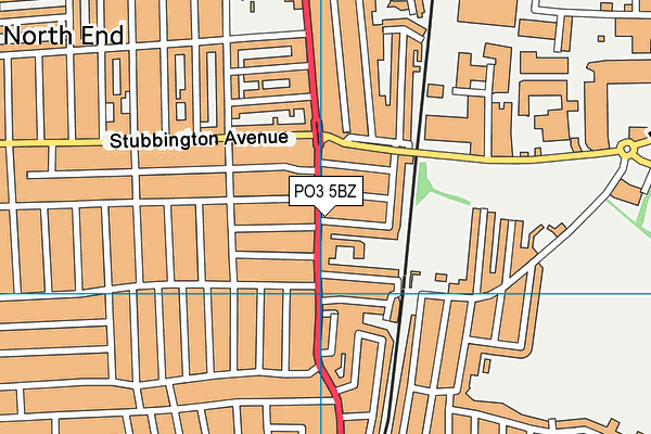 PO3 5BZ map - OS VectorMap District (Ordnance Survey)