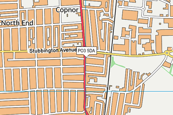PO3 5DA map - OS VectorMap District (Ordnance Survey)