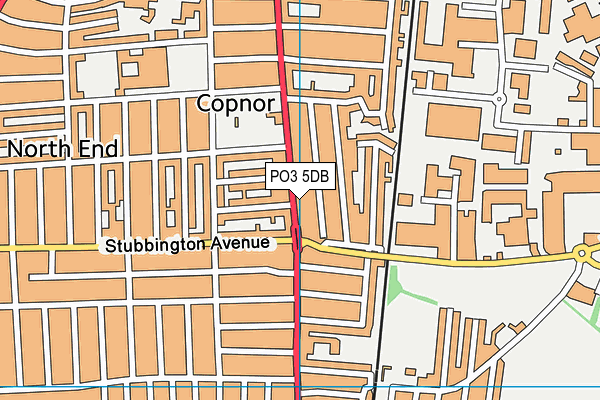 PO3 5DB map - OS VectorMap District (Ordnance Survey)