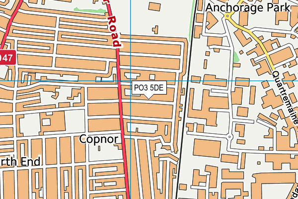 PO3 5DE map - OS VectorMap District (Ordnance Survey)