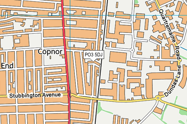 PO3 5DJ map - OS VectorMap District (Ordnance Survey)