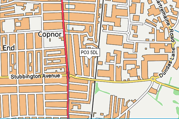 PO3 5DL map - OS VectorMap District (Ordnance Survey)