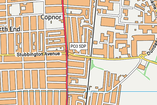 PO3 5DP map - OS VectorMap District (Ordnance Survey)