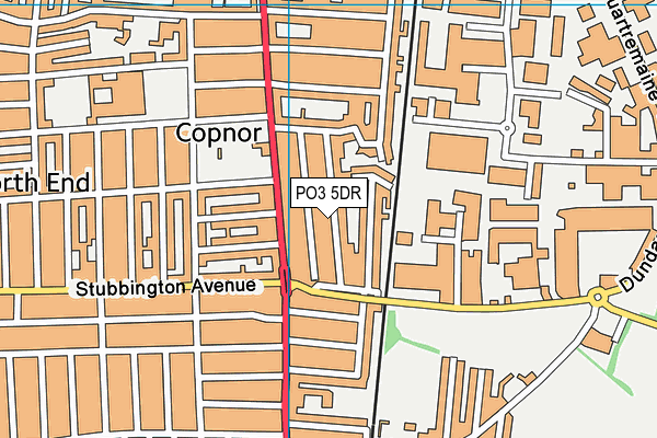 PO3 5DR map - OS VectorMap District (Ordnance Survey)