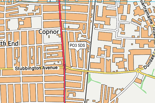 PO3 5DS map - OS VectorMap District (Ordnance Survey)