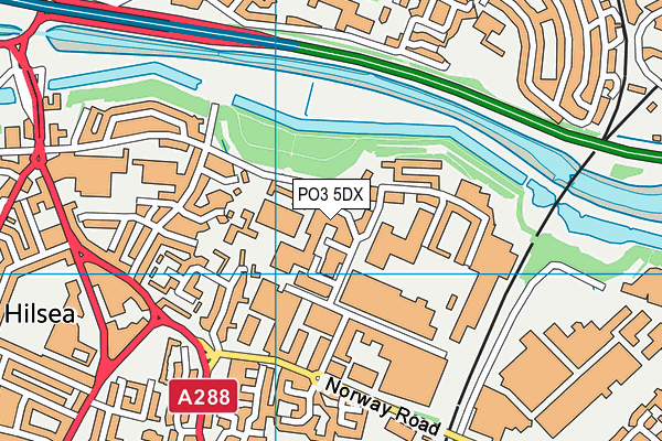 PO3 5DX map - OS VectorMap District (Ordnance Survey)