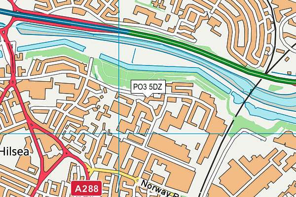 PO3 5DZ map - OS VectorMap District (Ordnance Survey)