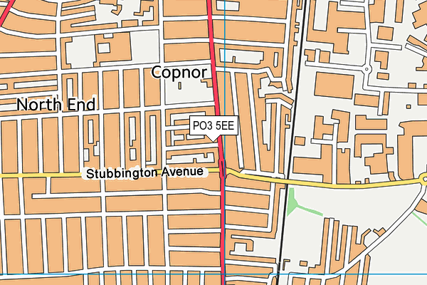 PO3 5EE map - OS VectorMap District (Ordnance Survey)