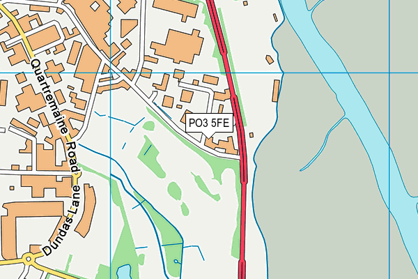 PO3 5FE map - OS VectorMap District (Ordnance Survey)
