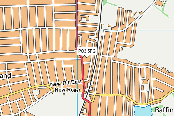 PO3 5FG map - OS VectorMap District (Ordnance Survey)