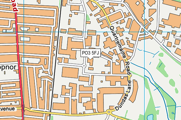 PO3 5FJ map - OS VectorMap District (Ordnance Survey)