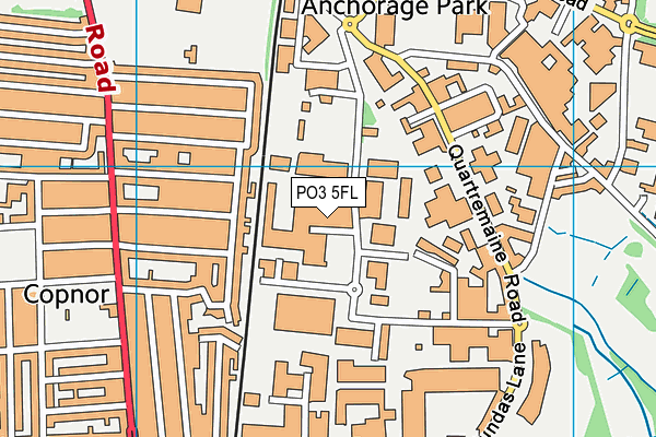 PO3 5FL map - OS VectorMap District (Ordnance Survey)