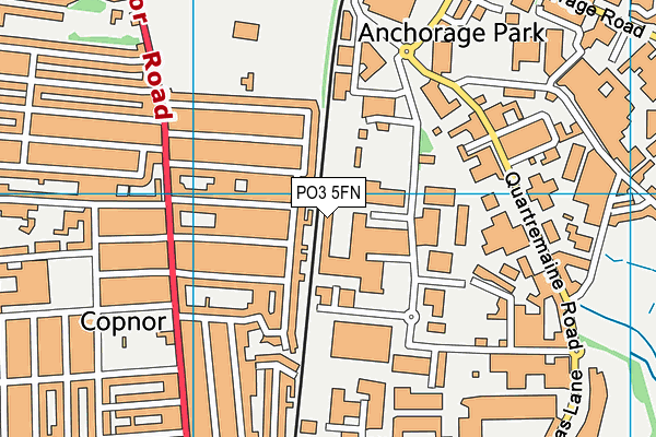 PO3 5FN map - OS VectorMap District (Ordnance Survey)