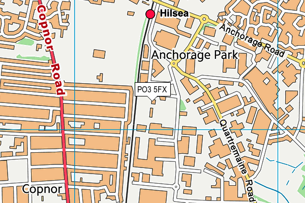 PO3 5FX map - OS VectorMap District (Ordnance Survey)