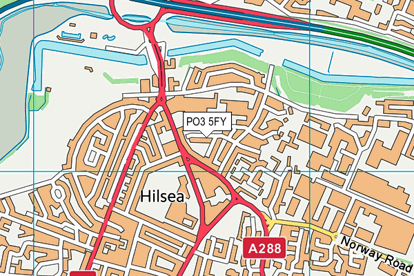 PO3 5FY map - OS VectorMap District (Ordnance Survey)