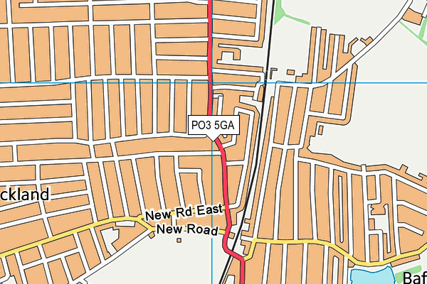 PO3 5GA map - OS VectorMap District (Ordnance Survey)