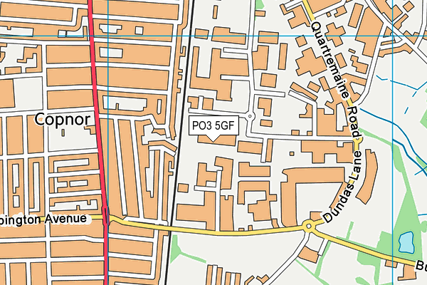 PO3 5GF map - OS VectorMap District (Ordnance Survey)