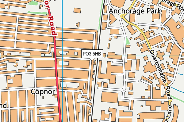 PO3 5HB map - OS VectorMap District (Ordnance Survey)