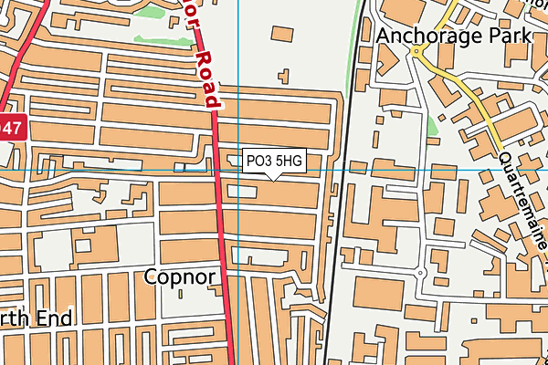 PO3 5HG map - OS VectorMap District (Ordnance Survey)