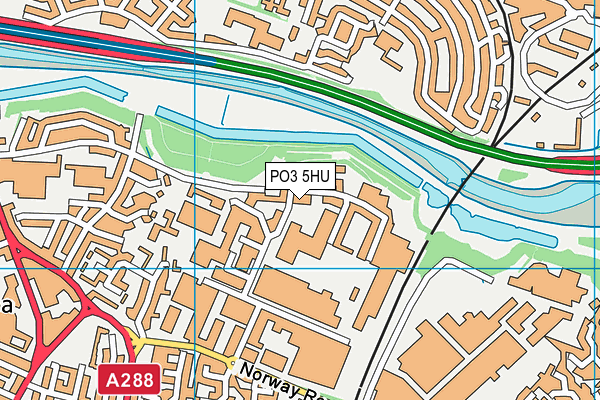 PO3 5HU map - OS VectorMap District (Ordnance Survey)