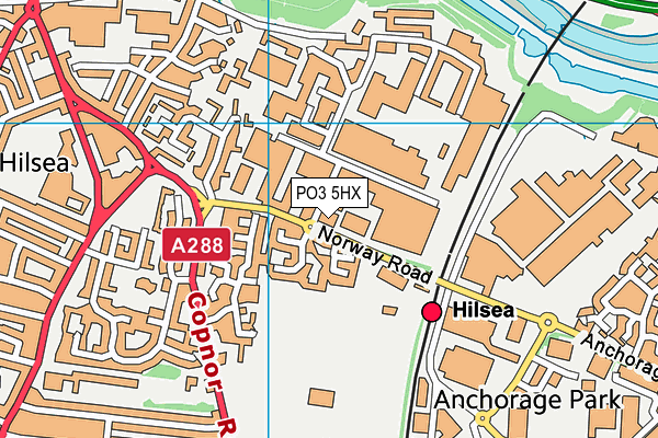 PO3 5HX map - OS VectorMap District (Ordnance Survey)