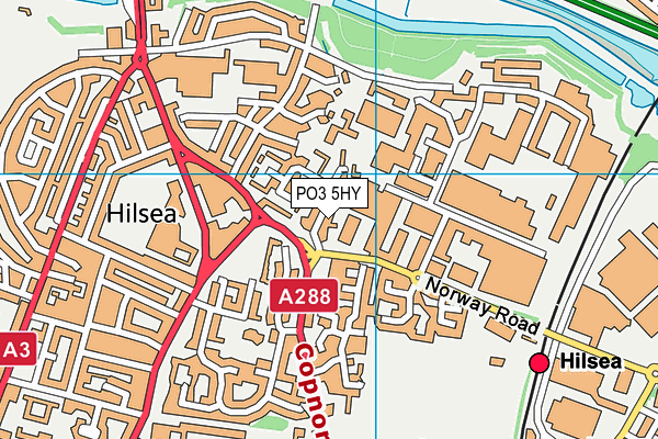 PO3 5HY map - OS VectorMap District (Ordnance Survey)