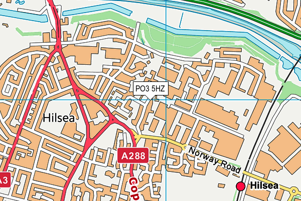 PO3 5HZ map - OS VectorMap District (Ordnance Survey)