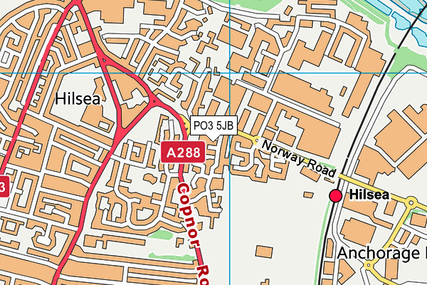 PO3 5JB map - OS VectorMap District (Ordnance Survey)