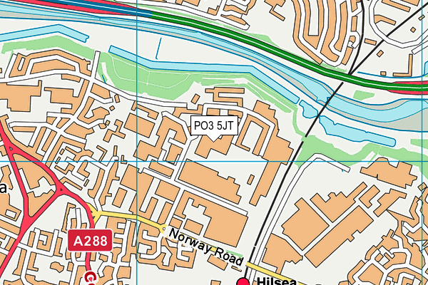 PO3 5JT map - OS VectorMap District (Ordnance Survey)