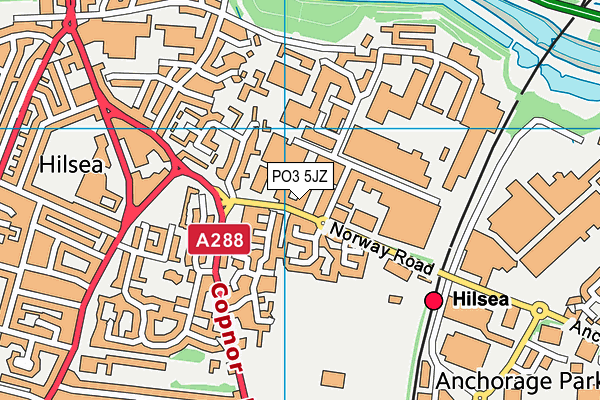 PO3 5JZ map - OS VectorMap District (Ordnance Survey)