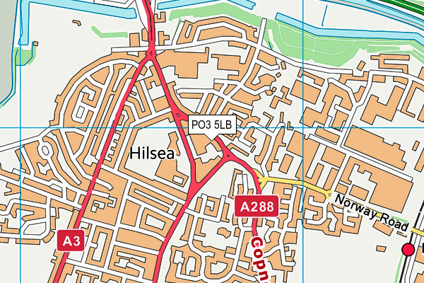 PO3 5LB map - OS VectorMap District (Ordnance Survey)