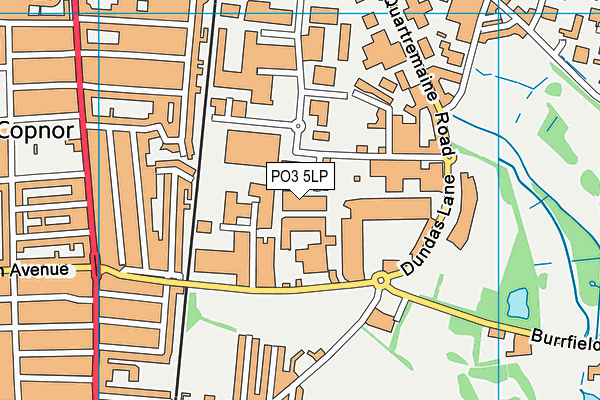 PO3 5LP map - OS VectorMap District (Ordnance Survey)