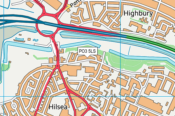 PO3 5LS map - OS VectorMap District (Ordnance Survey)