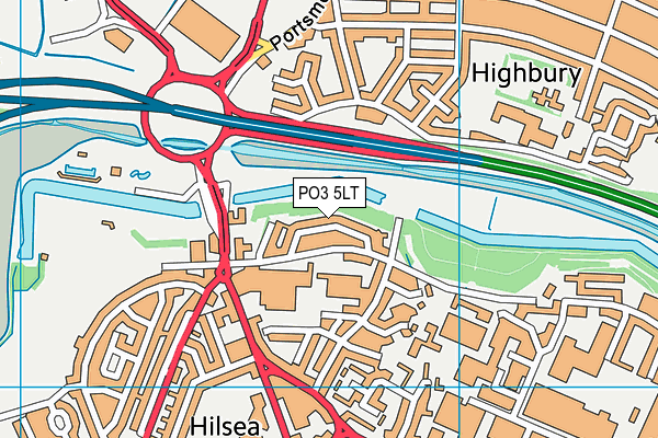 PO3 5LT map - OS VectorMap District (Ordnance Survey)